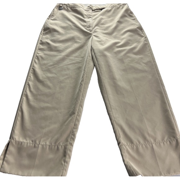 Liz Claiborne LIZGOLF  Womens Golf Pants Size 10 Crop Pockets Khaki Sport - Picture 2 of 16